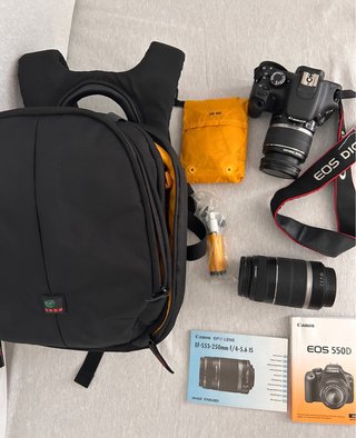 Canon EOS 550D con 18-55 mm + Lente EF-S 55-250mm