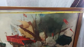 Cuadro Batalla Naval Firmado por Marbuecas