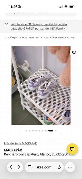 MACKAPÄR Perchero Zapatero Blanco Ikea