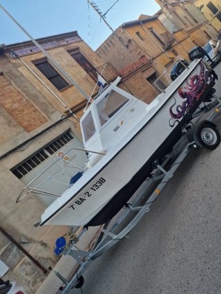 Barco 5 metros con motor Mercury 40 y auxiliar
