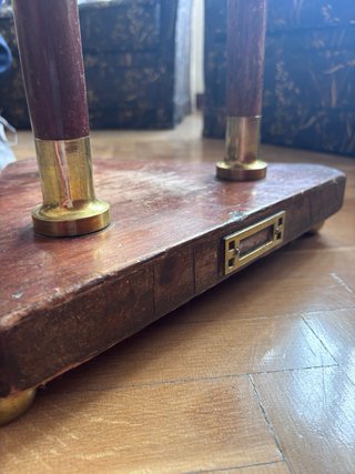 Mesa auxiliar vintage madera y metal