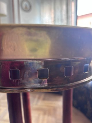 Mesa auxiliar vintage madera y metal