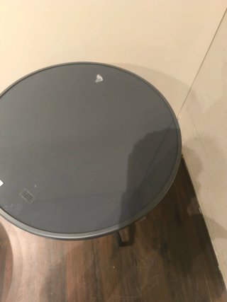Mesa redonda cristal y metal