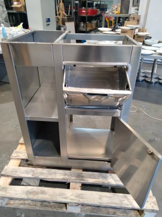 Mueble cafetero acero inoxidable