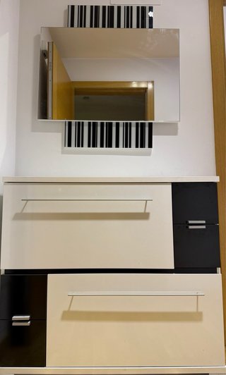 Mueble entrada zapatero y espejo