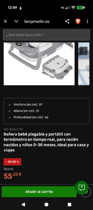 Bañera bebé plegable