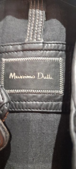Cazadora Piel Negra Massimo Dutti