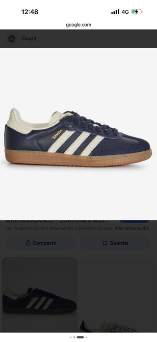 Adidas Samba Mujer Azul/Blanco