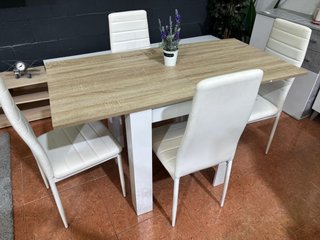 Mesa Comedor Extensible + 4 Sillas