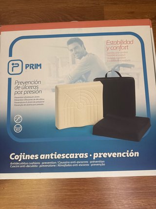 Cojín Antiescaras Prim Beige y Negro
