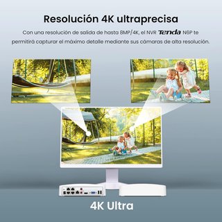 Tenda NVR 4K PoE grabador vigilancia