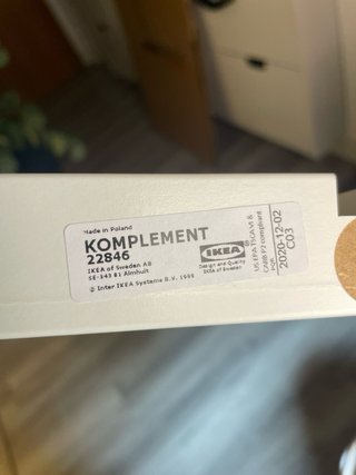Pantalonero extraible Ikea armario 50x35 cm