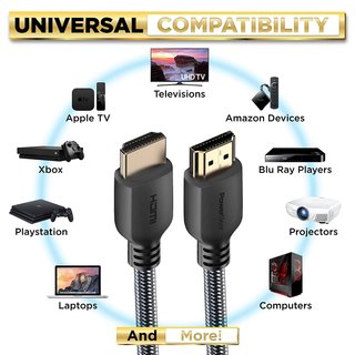 PowerBear cable HDMI 4K nylon trenzado
