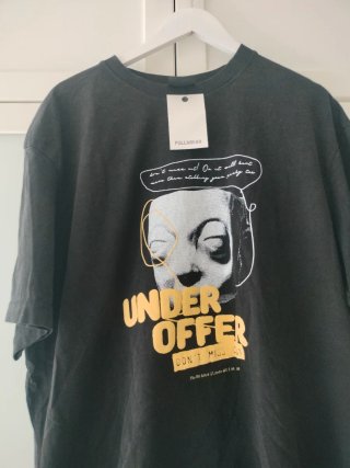 Camiseta Pull&Bear Negra Talla XL