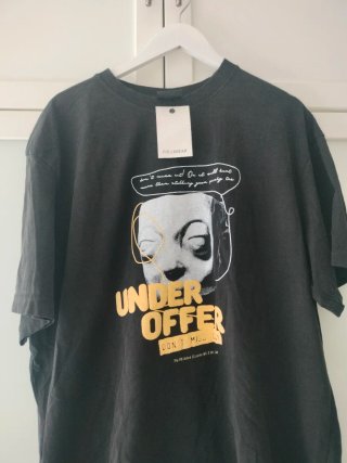 Camiseta Pull&Bear Negra Talla XL