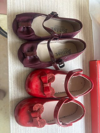 Zapatos Bailarinas Niña Morado y Rojo