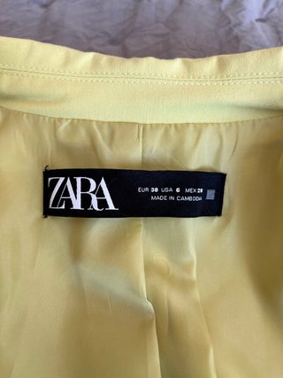Blazer Zara Amarillo pistacho claro T M