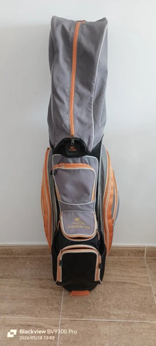 Saco de golf Cobra gris y naranja