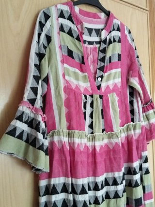 Vestido largo estampado mujer