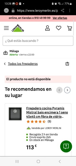 Fregadero PYRAMIS Fibertek Mistral 40x40 Negro