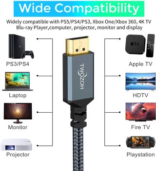 Twozoh cable HDMI 4K alta velocidad