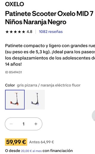 Patinete Oxelo Decathlon