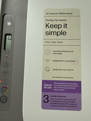 Impresora hp deskjet 2820e wifi