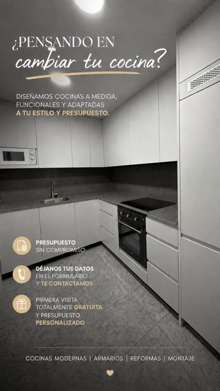 Montaje de cocinas a medida y reformas integrales.