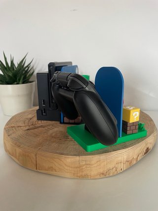 Supporto dock e joycon Nintendo Switch Super Mario
