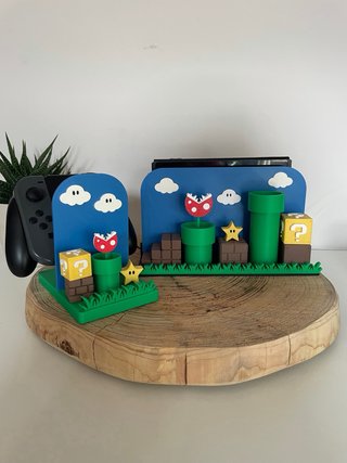 Supporto dock e joycon Nintendo Switch Super Mario