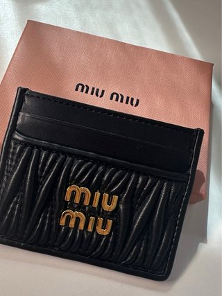 Portacartellini Miu Miu Nero e Oro