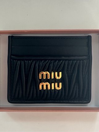 Portacartellini Miu Miu Nero e Oro
