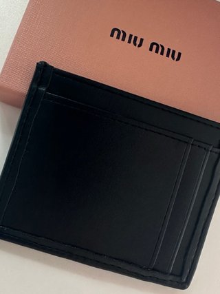 Portacartellini Miu Miu Nero e Oro