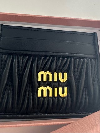 Portacartellini Miu Miu Nero e Oro