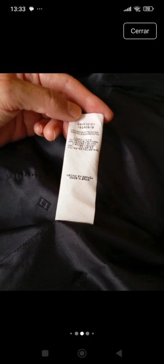 Chaqueta Tintoretto Negra Talla 40