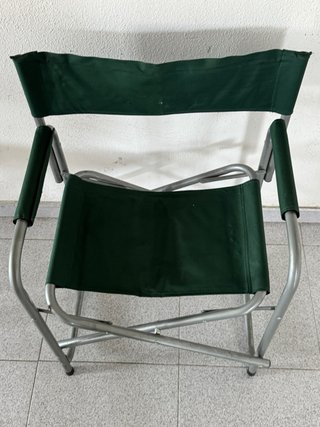 Silla de camping plegable verde