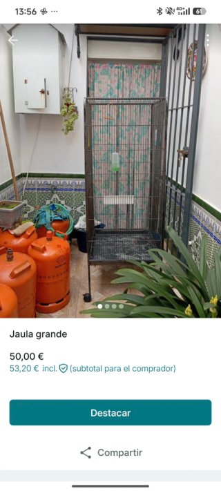 Jaula grande para pájaros