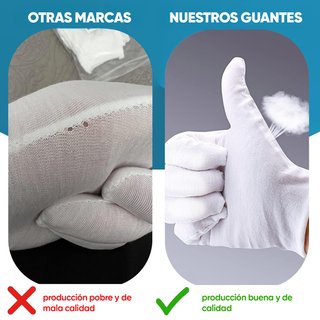 BWOLF guantes algodón blancos reutilizables