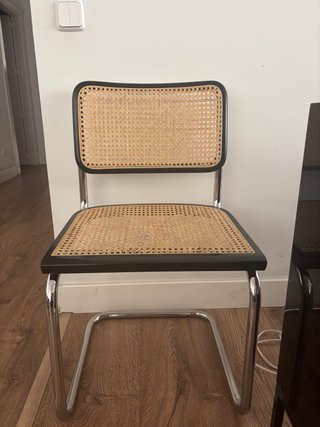2 Sedie Vintage in Rattan e Metallo