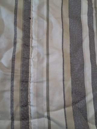 Edredón Cama 1.50 Rayas Beige y Gris