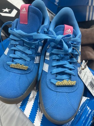 Adidas Bamba Azul Dorado