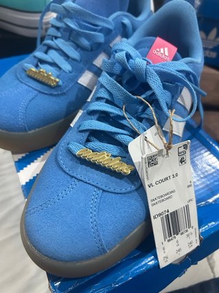 Adidas Bamba Azul Dorado
