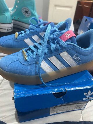 Adidas Bamba Azul Dorado