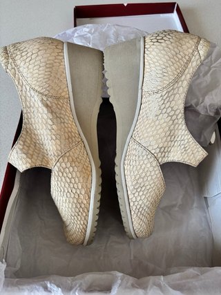 Scarpe donna modello Mary Jane pelle beige mis 37