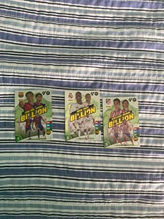 3 Cartas Futbol Panini BILLION