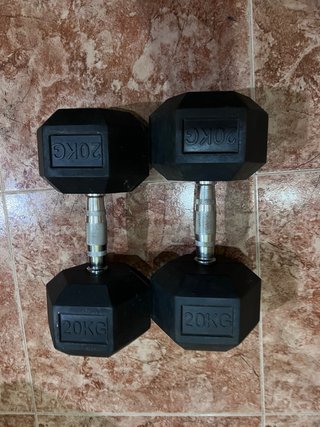Mancuernas hexagonales 20kg (par)