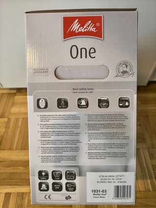 Melitta One 1031-03 Macchina Caffè Filtro 1,25L