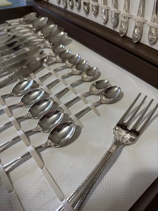 Cubertería de plata completa