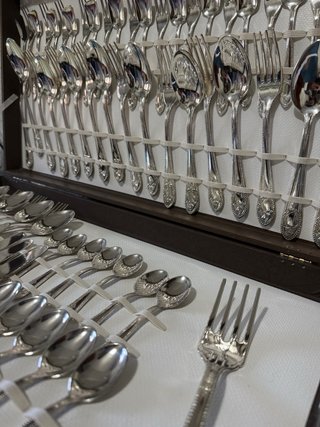 Cubertería de plata completa