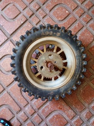 Rueda trasera minimoto cros Yamaha